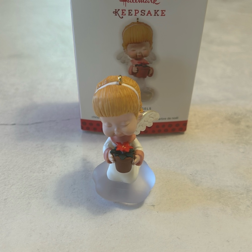 Hallmark Keepsake Poinsettia Mary's Angels Christmas Ornament